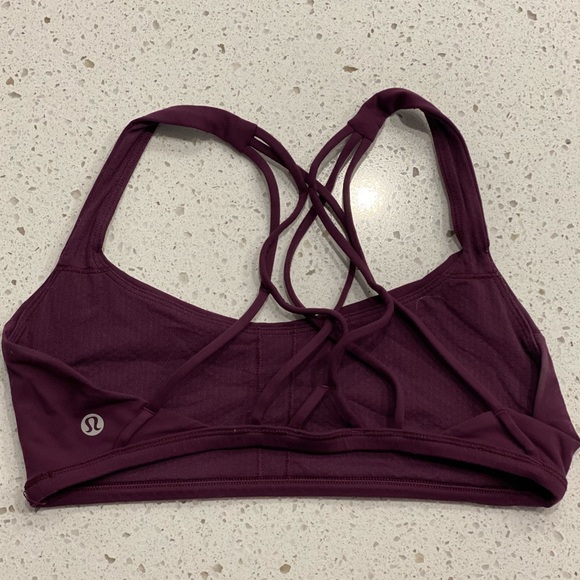 Lululemon unique strapped sports bra (plum color) - Picture 2 of 2
